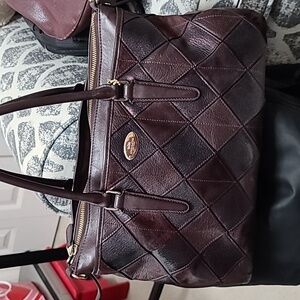 Coach Authentic Leather Burgundy Morgan Satchel
